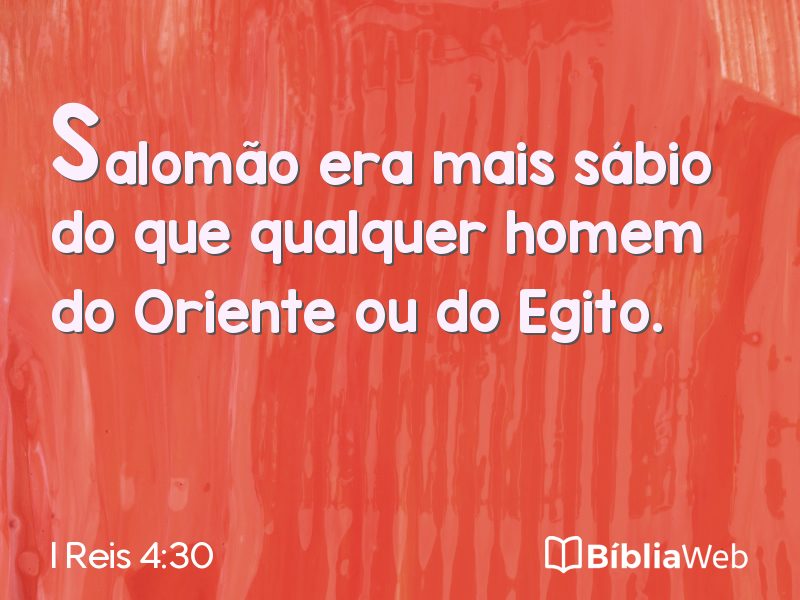 I Reis 4:30 em imagem para compartilhar