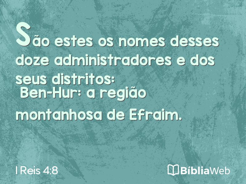 I Reis 4:8 em imagem para compartilhar