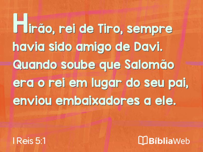 I Reis 5:1 em imagem para compartilhar