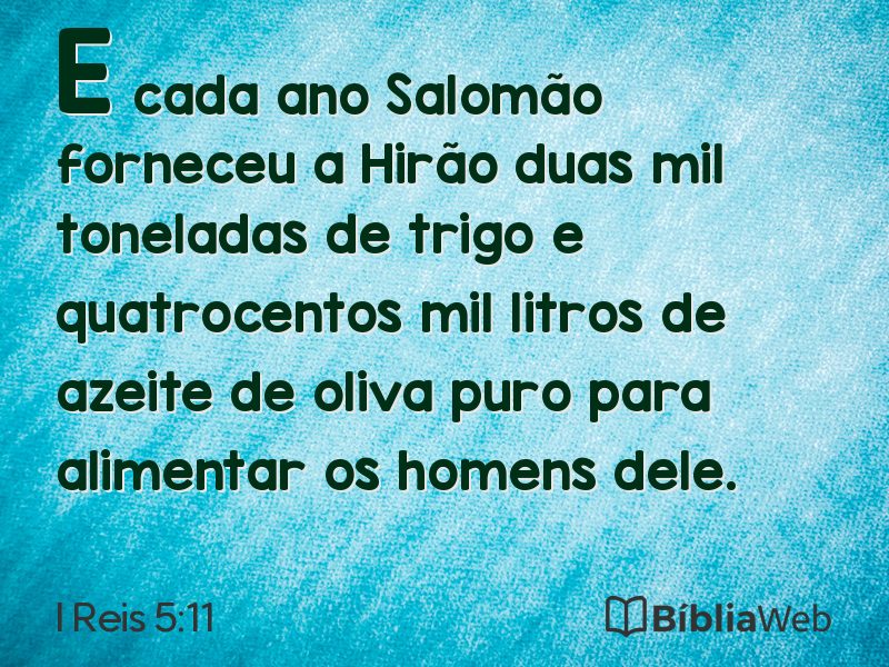 I Reis 5:11 em imagem para compartilhar