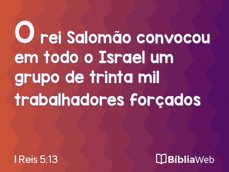 I Reis 5:13 em imagem para compartilhar