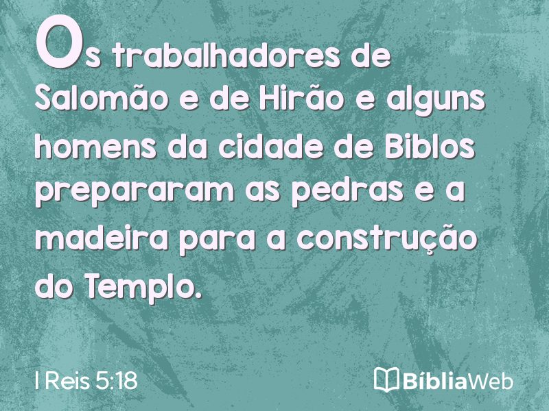 I Reis 5:18 em imagem para compartilhar