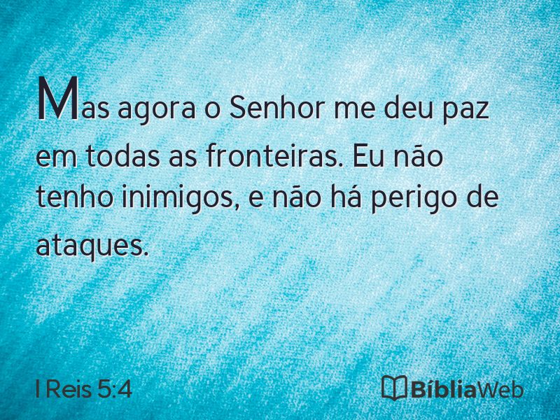 I Reis 5:4 em imagem para compartilhar