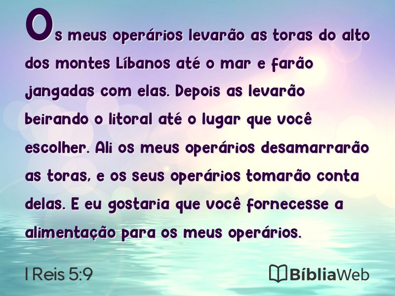 I Reis 5:9 em imagem para compartilhar