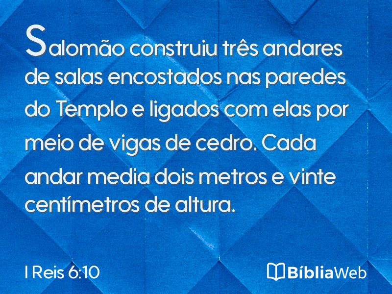 I Reis 6:10 em imagem para compartilhar