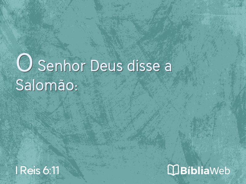 I Reis 6:11 em imagem para compartilhar