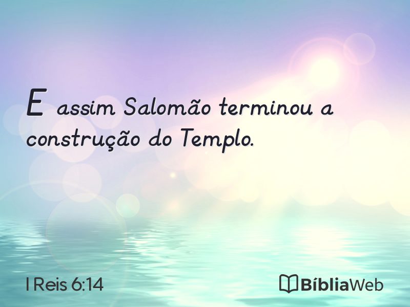 I Reis 6:14 em imagem para compartilhar