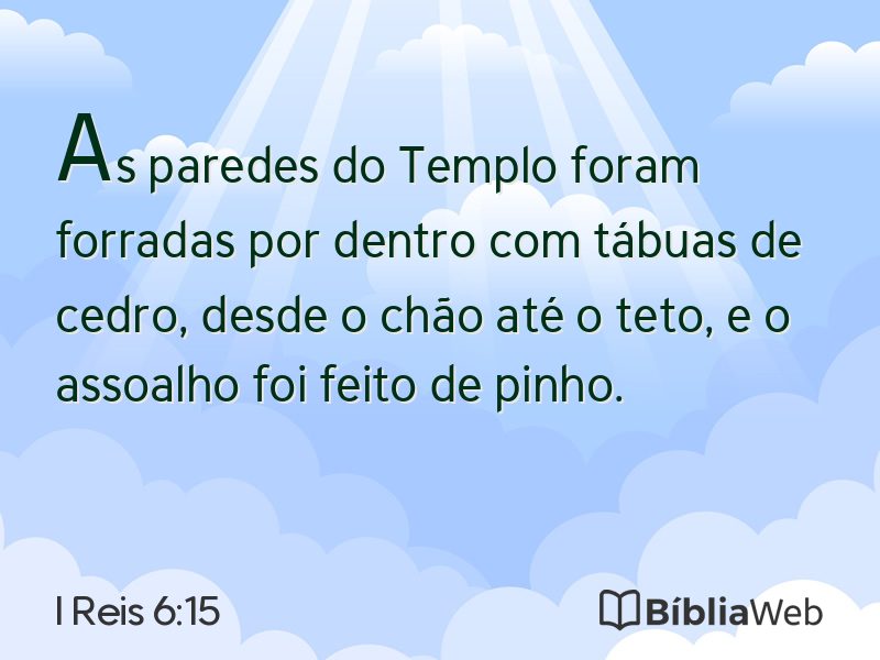 I Reis 6:15 em imagem para compartilhar