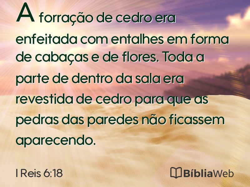 I Reis 6:18 em imagem para compartilhar