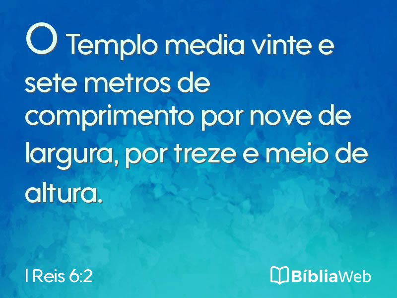 I Reis 6:2 em imagem para compartilhar