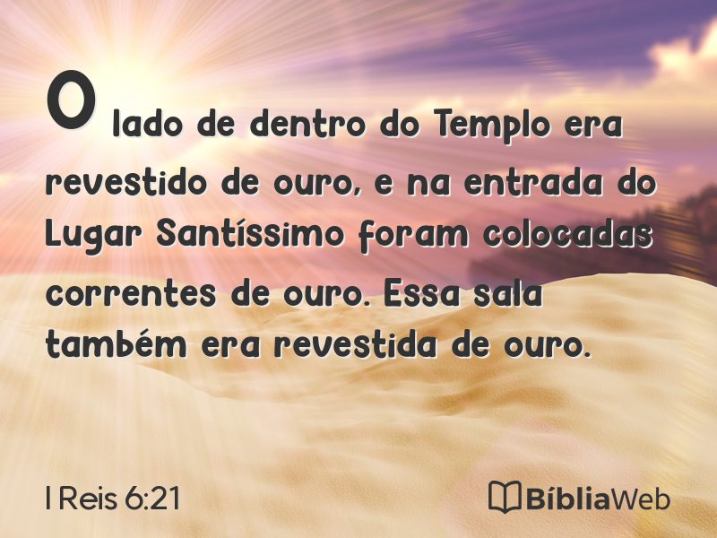 I Reis 6:21 em imagem para compartilhar