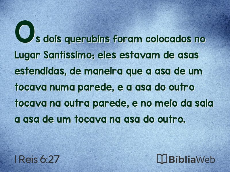 I Reis 6:27 em imagem para compartilhar