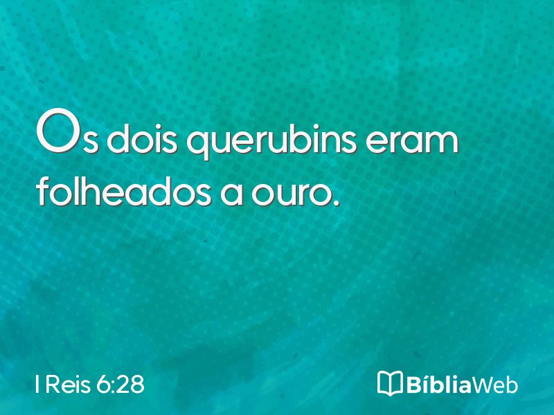 I Reis 6:28 em imagem para compartilhar