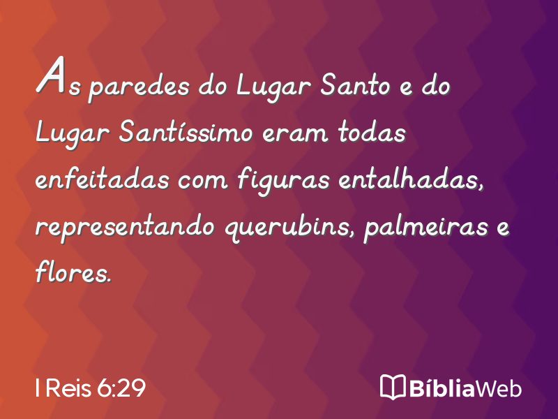 I Reis 6:29 em imagem para compartilhar