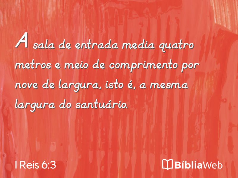 I Reis 6:3 em imagem para compartilhar