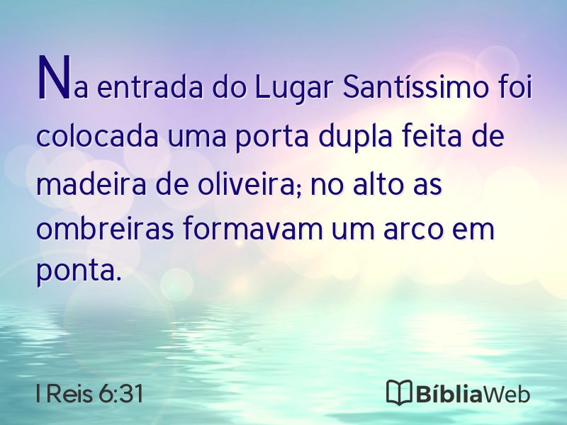 I Reis 6:31 em imagem para compartilhar