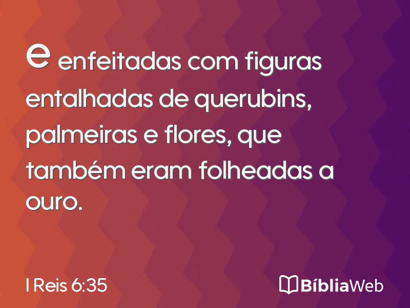 I Reis 6:35 em imagem para compartilhar