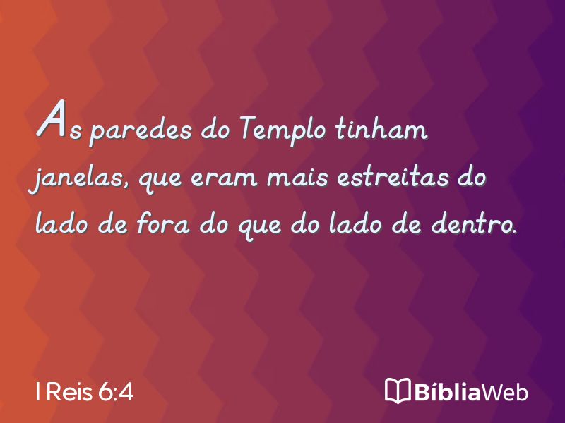 I Reis 6:4 em imagem para compartilhar