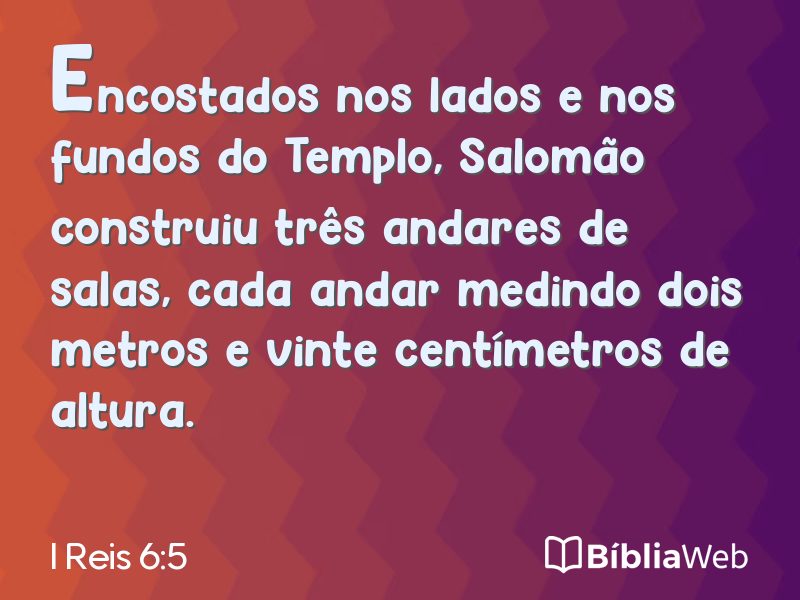 I Reis 6:5 em imagem para compartilhar