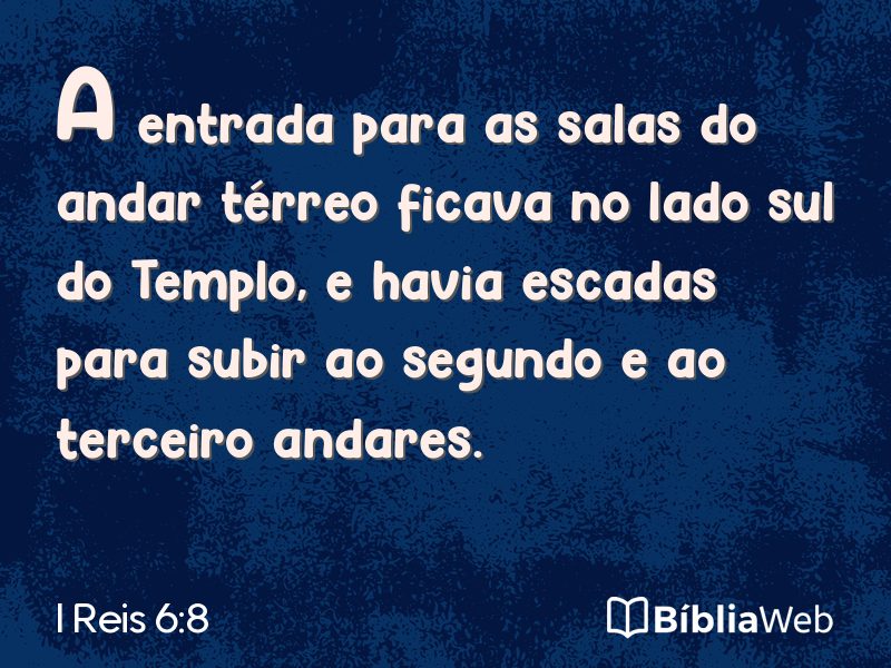 I Reis 6:8 em imagem para compartilhar
