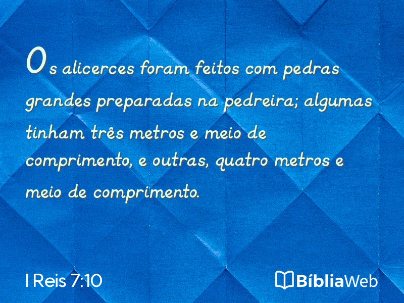 I Reis 7:10 em imagem para compartilhar