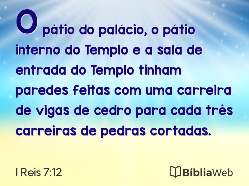 I Reis 7:12 em imagem para compartilhar