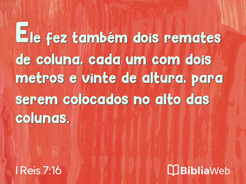 I Reis 7:16 em imagem para compartilhar