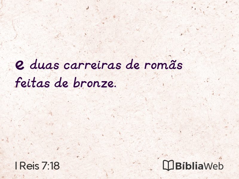 I Reis 7:18 em imagem para compartilhar