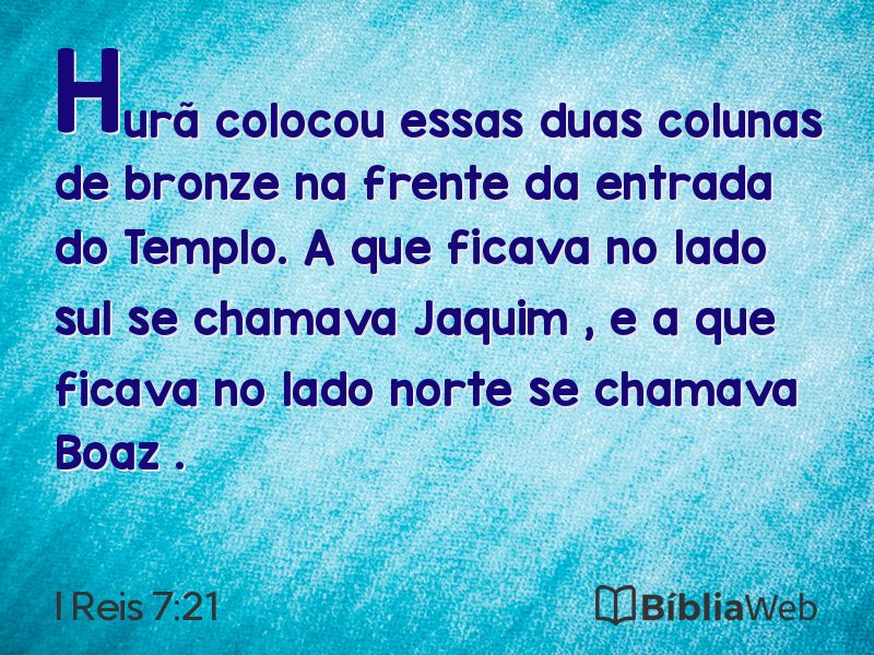 I Reis 7:21 em imagem para compartilhar
