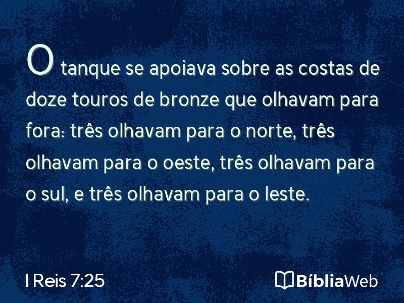 I Reis 7:25 em imagem para compartilhar