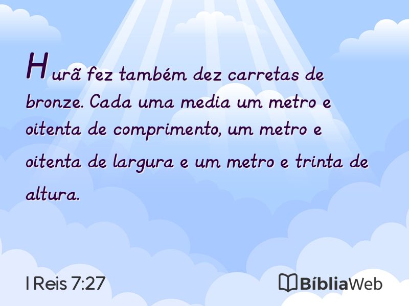 I Reis 7:27 em imagem para compartilhar