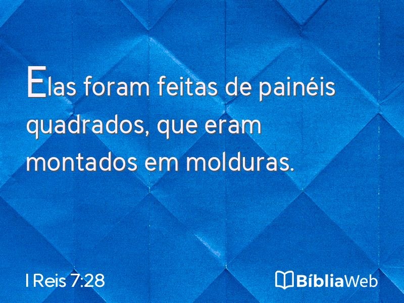 I Reis 7:28 em imagem para compartilhar