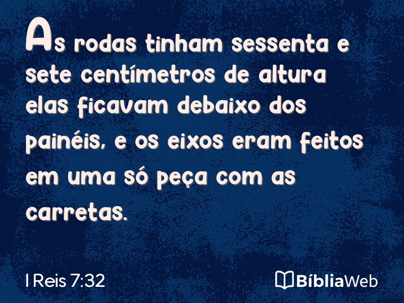 I Reis 7:32 em imagem para compartilhar