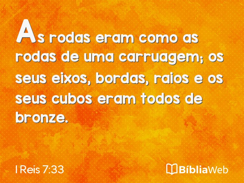 I Reis 7:33 em imagem para compartilhar
