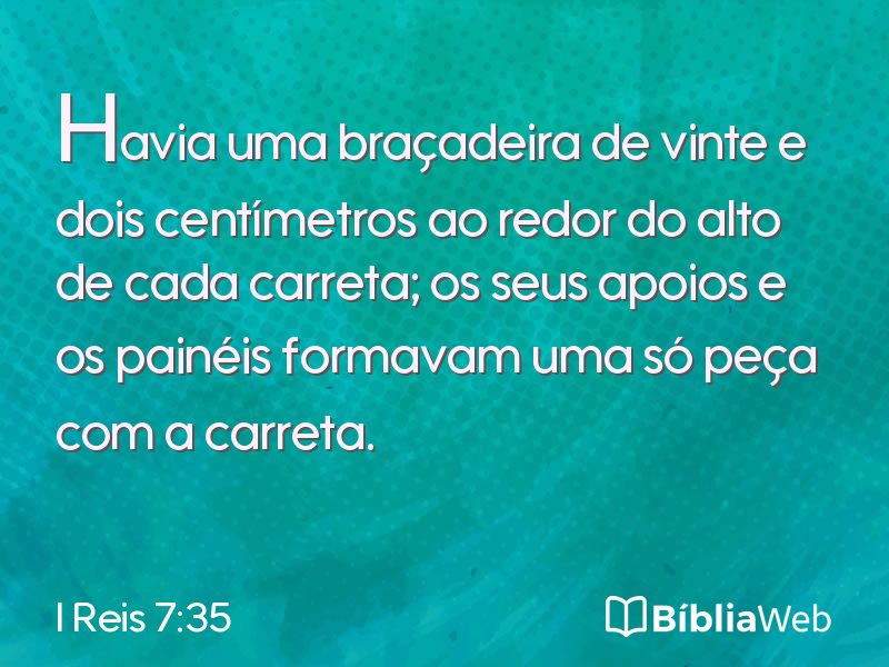 I Reis 7:35 em imagem para compartilhar