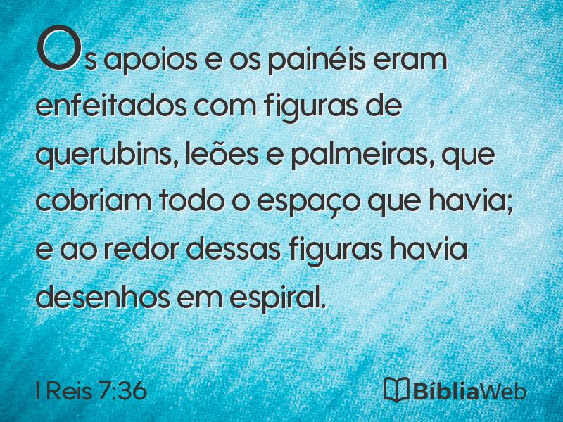 I Reis 7:36 em imagem para compartilhar