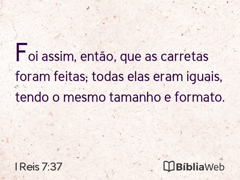 I Reis 7:37 em imagem para compartilhar