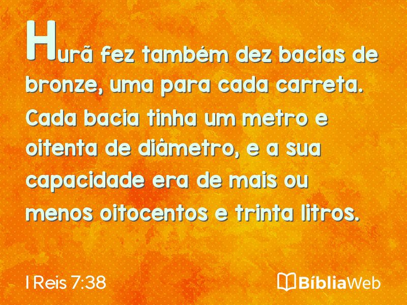 I Reis 7:38 em imagem para compartilhar