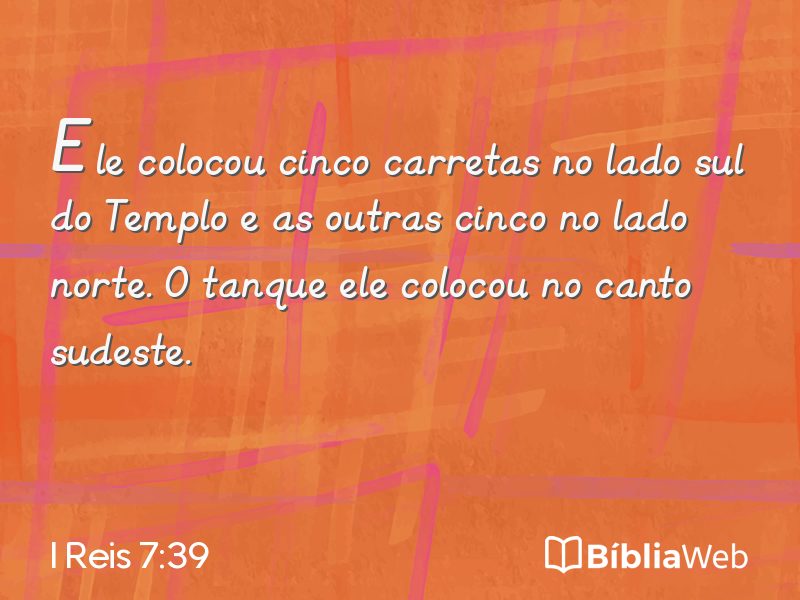 I Reis 7:39 em imagem para compartilhar
