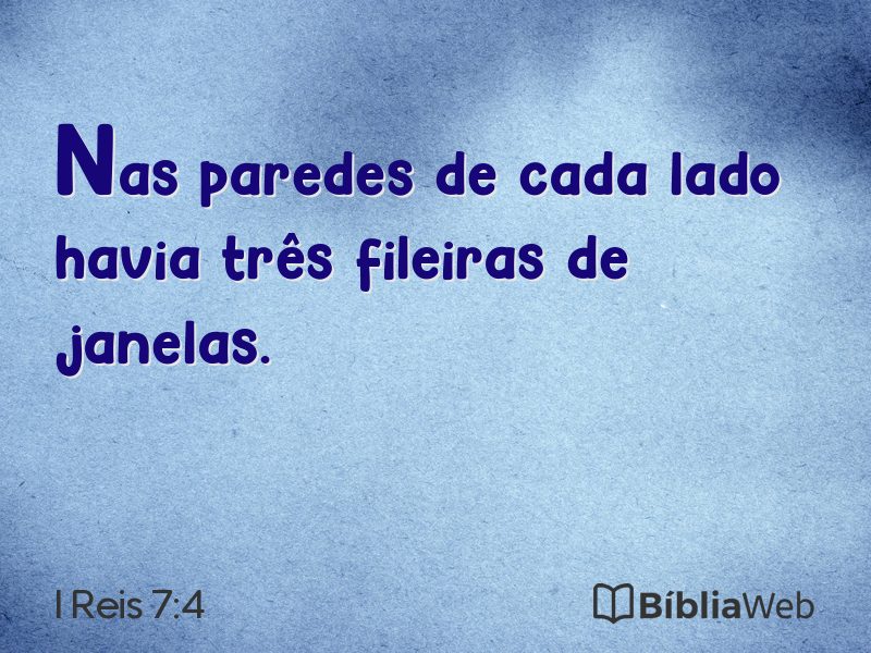I Reis 7:4 em imagem para compartilhar