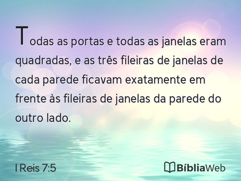 I Reis 7:5 em imagem para compartilhar