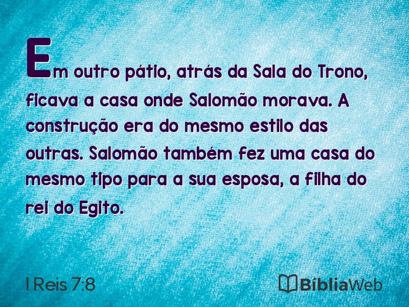 I Reis 7:8 em imagem para compartilhar