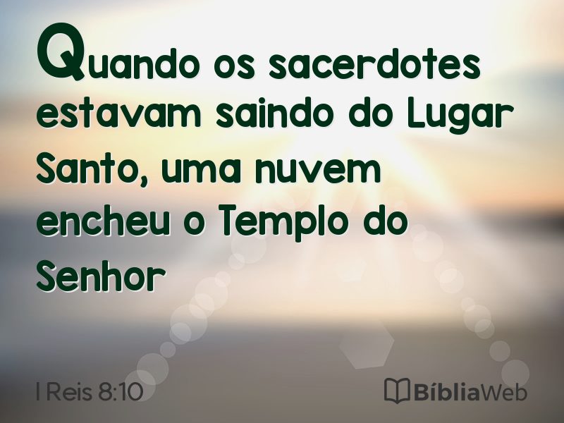 I Reis 8:10 em imagem para compartilhar