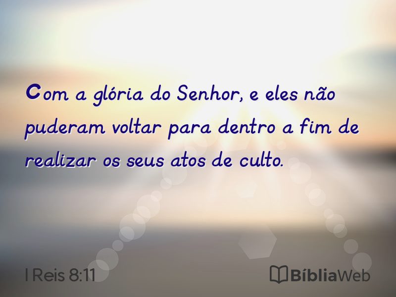 I Reis 8:11 em imagem para compartilhar