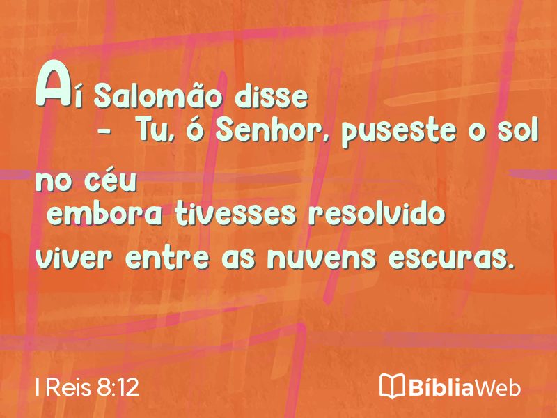 I Reis 8:12 em imagem para compartilhar