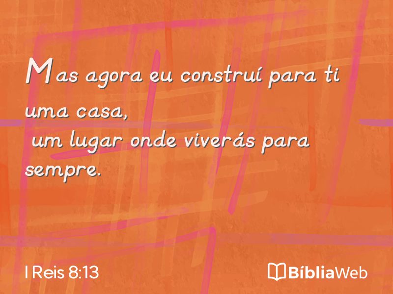I Reis 8:13 em imagem para compartilhar