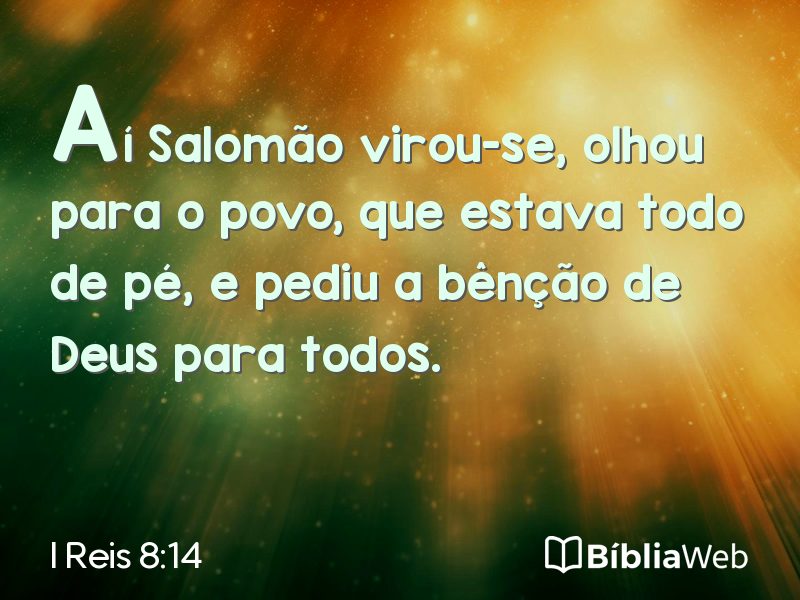 I Reis 8:14 em imagem para compartilhar