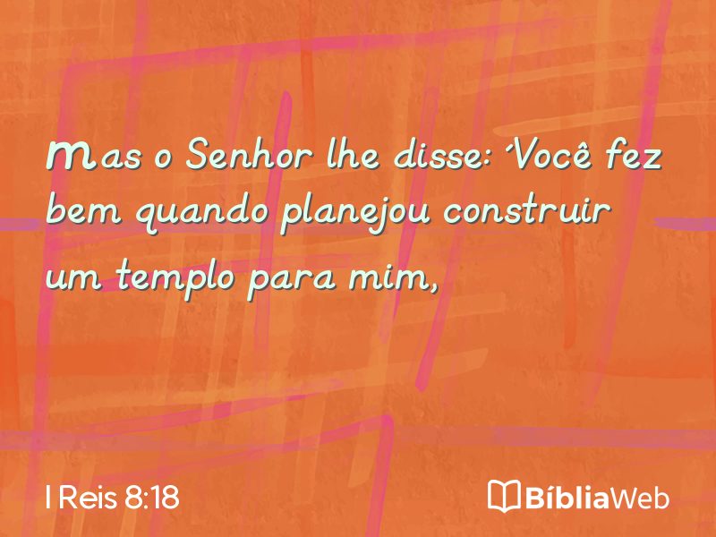 I Reis 8:18 em imagem para compartilhar