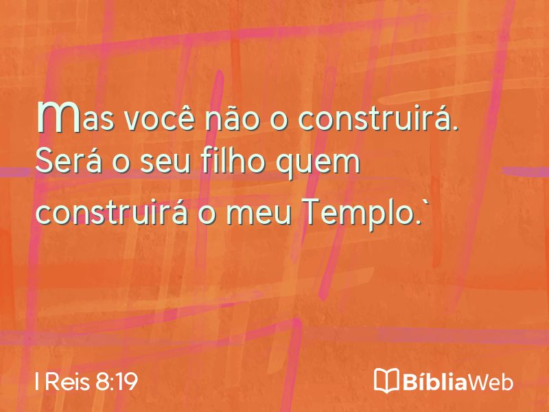 I Reis 8:19 em imagem para compartilhar