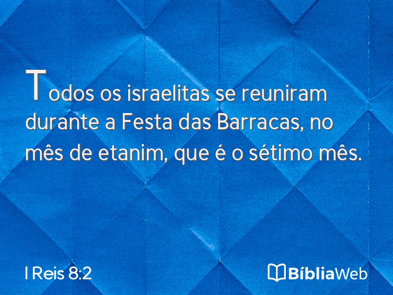 I Reis 8:2 em imagem para compartilhar